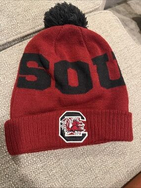 South Carolina Gamecocks Pom Beanie - Garnet & Black